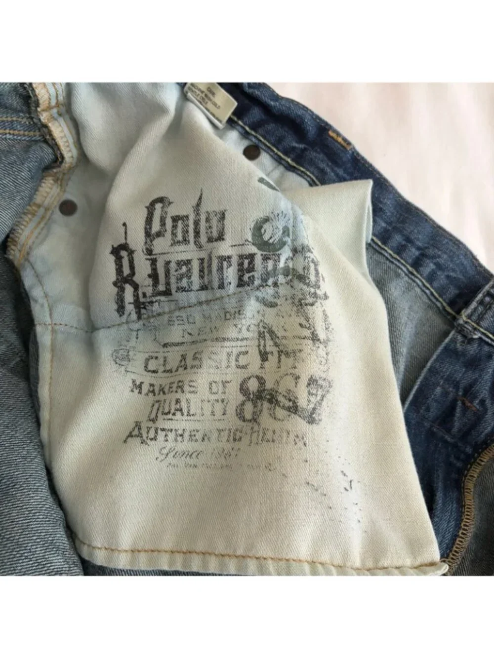 Polo Ralph Lauren Jeans Mens 48B X 30.5 Classic 867 Denim Straight Leg